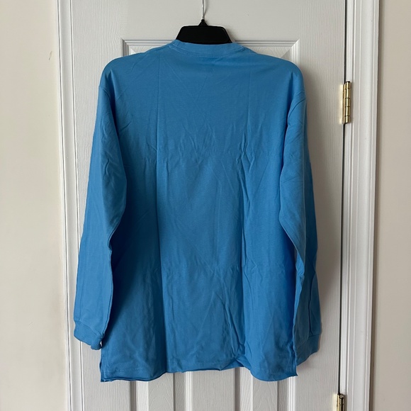 NWT PINK Victorias Secret Long Sleeve T Shirt LIGHT BLUE SMALL - Picture 2 of 3